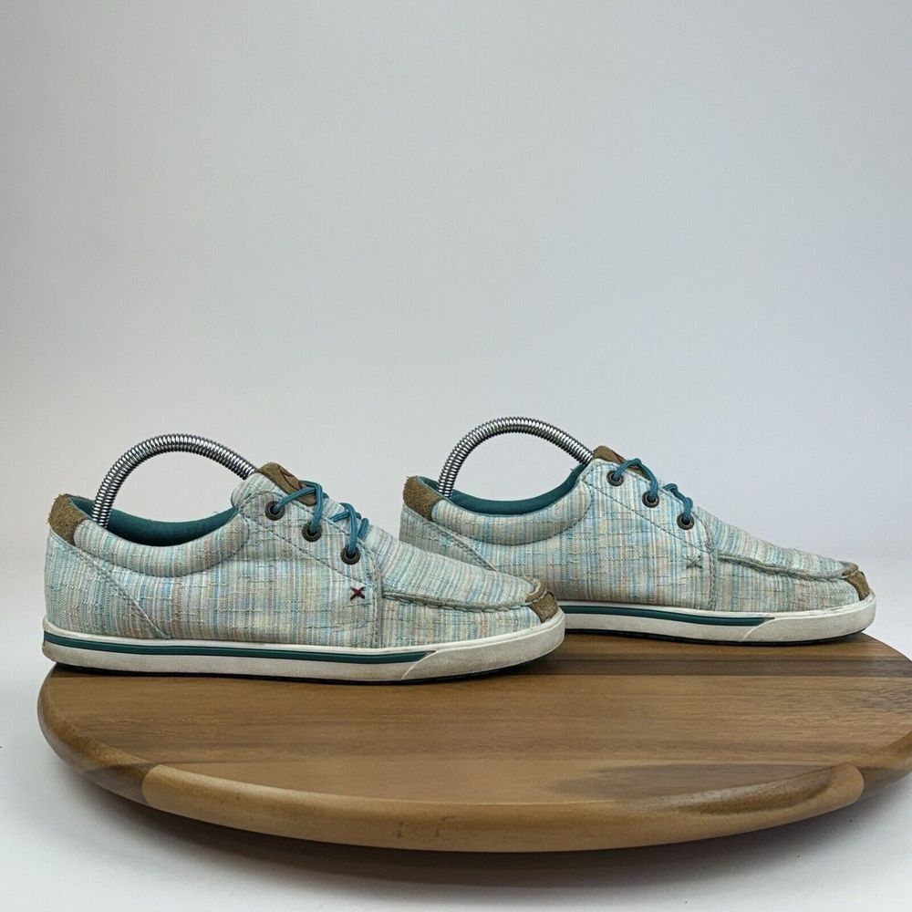 Womens Twisted X Hooey Loper Blue Casual Lace Up Sneakers Shoes Size 8.5 M